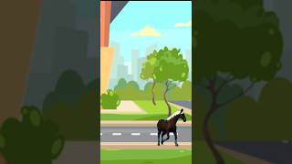 Horse cartoon  Horse running video  horse animal [upl. by Julis]