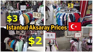 Istanbul Market Tour  Cheap Clothing Prices  Aksaray Laleli walking Tour [upl. by Anirbus]