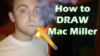 How to Draw Mac Miller Step by Step [upl. by Susejedesoj]