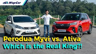 2021 Perodua Ativa Vs Perodua Myvi Comparison Review in Malaysia Which is A Better Buy  WapCar [upl. by Yarrum183]