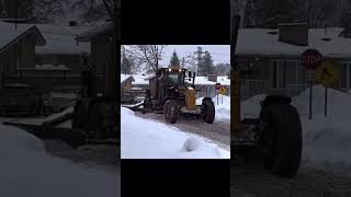 Grader Plowing Snow heavyequipment snow [upl. by Belamy]