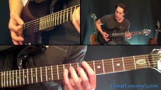 Fade To Black Guitar Lesson Pt2  Metallica  Distorted Rhythm Parts [upl. by Ming615]