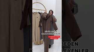 Hira Kaban📌 Örme kaşe kumaştır 444648505254 bedenlerdir 135140 cmElifeminmoda kaban modelleri [upl. by Annohsak]