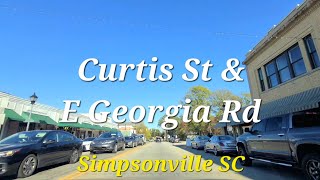 Curtis St amp E Georgia Rd  Simpsonville South Carolina  Driving  November2023 [upl. by Ruzich891]