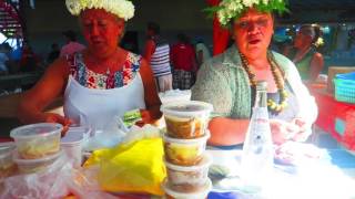 TOUR OF THE PAPEETE MARKET IN TAHITI  Sights amp Sounds [upl. by Ayotnahs]