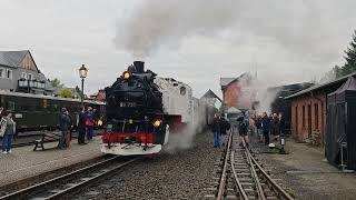 Dampflok 99 731 in Fotolack rangiert im Bahnhof Bertsdorf beim 18 Historik Mobil [upl. by Deach160]