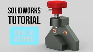 SolidWorks Tutorial 50 Drill Jig Assembly  Part 2 [upl. by Torey]