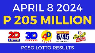 Lotto Result April 8 2024 9pm PCSO [upl. by Ludvig862]