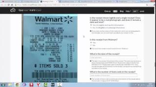 Transcribe Information From A Receipt  CrowdFlower Tasks Tutorial [upl. by Kohsa847]