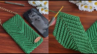 Wow 😇 Super Easy How to make a mini very useful phone case Mini telefon çantası yapımı [upl. by Airdnala]