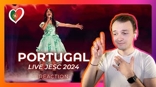 PORTUGAL LIVE PERFORMANCE at JUNIOR EUROVISION 2024  LIVE REACTION [upl. by Bouton]