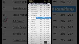 2024 Dynasty WR Rankings dynastyfantasyfootball rankings fantasyfootballadvice fantasyfootball [upl. by Ailev957]