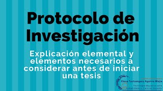 PROTOCOLO DE INVESTIGACIÓN PASOS [upl. by Llehsar47]