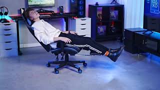 GTRACING Gaming Chair with Footrest Ergonomic Computer Game Desk Chair Reclining Gamergamingchair [upl. by Gnilsia948]