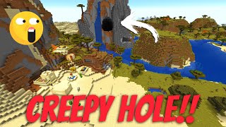 WHAT IS THAT CREEPY HOLE TWO VILLAGES ON SHATTERED SAVANNA AT SPAWN  MINECRAFT 1171 SEED JAVA [upl. by Zeculon635]