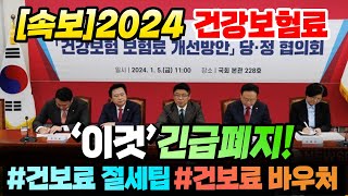 속보 2024년 건강보험료 이것 긴급폐지 이렇게 바뀝니다 건강보험료 건보료 [upl. by Akfir]