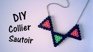 DIY Création collier sautoir en perles Hama [upl. by Cathee]