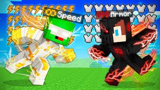 BLACK FLASH Armor JJ vs GODSPEED Armor Mikey in Minecraft  Maizen JJ and Mikey [upl. by Anola]