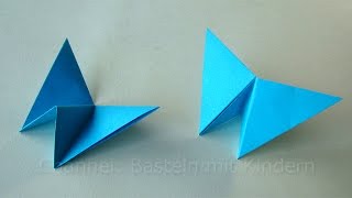 Origami Schmetterlinge falten  Basteln mit Kindern  Einfache Tiere falten  Papier falten [upl. by Ravid394]