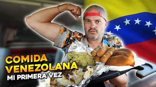 Probando COMIDA VENEZOLANA AUTÉNTICA 🇻🇪 por PRIMERA VEZ Empanada de TIBURÓN 😱 [upl. by Luci]