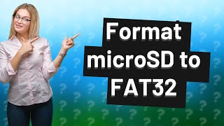 Can a microSD card be formatted to FAT32 [upl. by Aseiram]