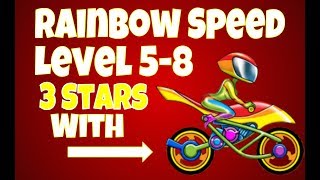 Bike Race Rainbow Speed  Levels 58  3 Stars with Rainbow Bike [upl. by Ardnik]