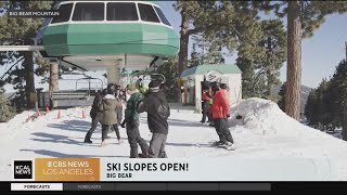 Ski slopes open in Big Bear [upl. by Adnimra]