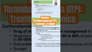 Immune Thrombocytopenia ITP Treatment  Corticosteroids itp immunethrombocytopenia platelets [upl. by Viviana811]