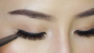 How to Apply False Eyelashes For Beginners [upl. by Kevyn]