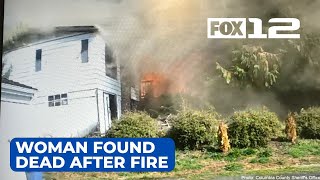 Woman found dead after house fire in Clatskanie [upl. by Jaquenetta]