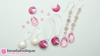 How to Make the Lovely Earring Trio featuring Swarovski Crystals  An Exclusive Beadaholique Kit [upl. by Dias]