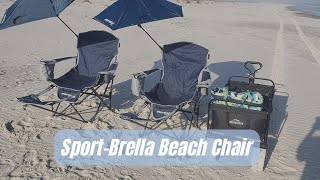 SportBrella Beach Chair Review  UPF 50 Adjustable Umbrella [upl. by Franzoni552]