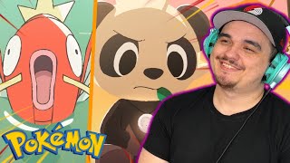 PANCHAM THE HERO amp MAGIKARP THE FRIEND  Pokemon Shorts REACTION [upl. by Norag253]