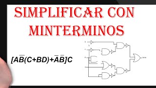 LA FORMA MAS FÁCIL DE SIMPLIFICAR CON MINTERMINOS CON SU CIRCUITO [upl. by Idnew]