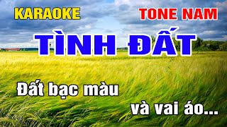 Tình Đất Karaoke Tone Nam Nhạc Sống gia huy beat [upl. by Yrek]