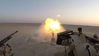 Marine Corps M1A1 Abrams Tank Desert Live Fire [upl. by Towland]