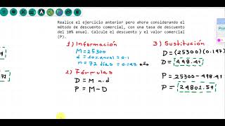 Descuento Simple y comercial  Matemáticas Financieras 💰 [upl. by Yllut30]