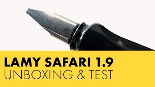 Lamy Safari 19mm UNBOXING  TEST [upl. by Schoenberg]