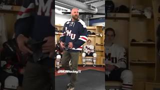 Brett Keisels EPIC pregame speech to RMU Hockey 🗣️ via RMUMHockeyX steelers shorts [upl. by Aleirbag]