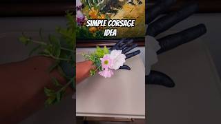 Simple Wrist Corsage Idea 🌼🌹 corsage flowerarrangement floweroftheday wristband plantart [upl. by Notrab]