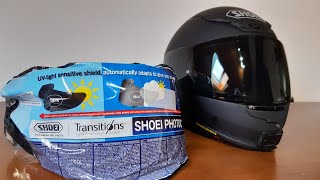 SHOEI Transition Shield  Photocromic Visor ☀⛅🌙 [upl. by Halsey999]