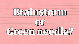 Brainstorm or green needle The new Yanny or Laurel [upl. by Lotsirhc]