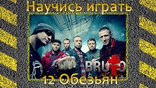 Как играть Brutto Брутто  12 Обезьян Уроки игры на гитаре [upl. by Eikcim]