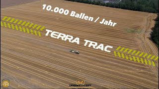 Strohbergung samt Traktor m Terra Trac Lohnauftrag 10000 Ballen  Jahr Pressen Landwirtschaft 2024 [upl. by Murdock156]