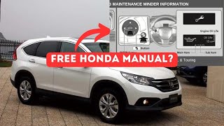 Where to find a free owner’s manual for any Honda CRV model [upl. by Paula]