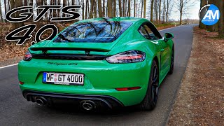 Porsche Cayman 718 GTS 40  pure FlatSix SOUND🔥  by Automann in 4K [upl. by Ahsatsana]