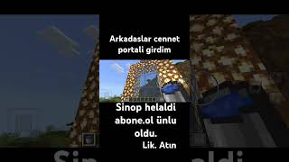 Minecraft Cennet Portalı Yapımı Gerçek Sinop Helaldi ünlü minecraft keşfet [upl. by Pieter]