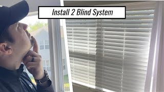 Install Two Blinds Instead of One  Step by Step w Levolor Trim  Go Faux Wood Inside Mount Blinds [upl. by Encrata]