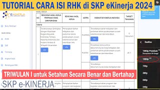 Tutorial Cara Mengisi Rencana Aksi di SKP eKinerja tahun 2024 sebelum Upload Bukti Dukung [upl. by Nyleimaj]