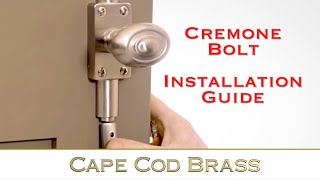 Cremone Bolt Installation Guide [upl. by Eneladgam]